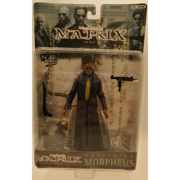 NEW THE MATRIX ORIGINAL MORPHEUS WARNER BROS ACTION FIGURE N2 TOYS! - Picture 1 of 3